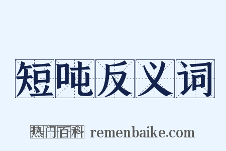短吨反义词是什么意思的图片